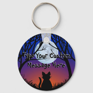 Fat Cat Keychain Personalized Cat Art Keychains