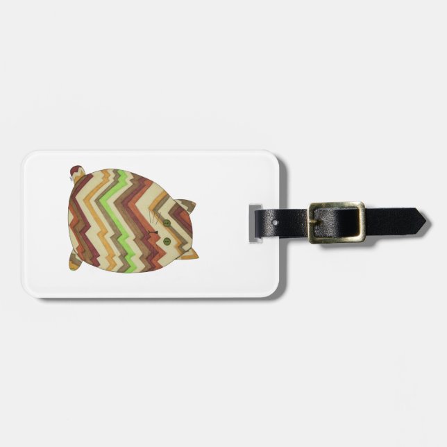 Fat Cat Luggage Tag (Front Horizontal)