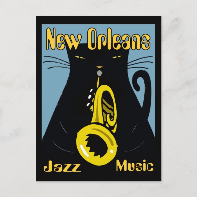 Fat Cat New Orleans Music 2017 Postcard (Front)