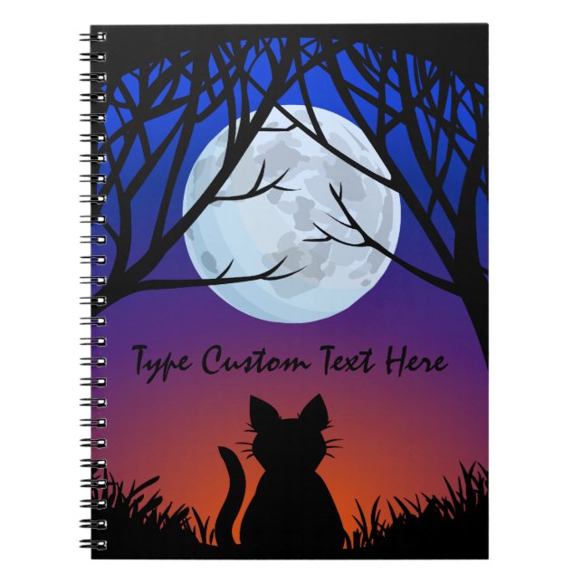 Fat Cat Notebook Personalized Cute Cat Notebook (Front)