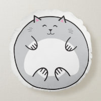 Fat Cat Round Belly Pillow