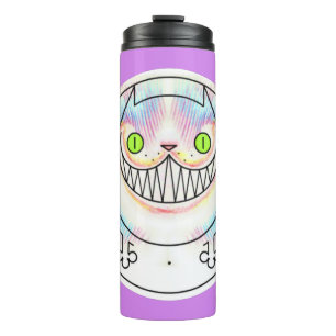 Fat Cat with a Cheshire Cat Grin Thermal Tumbler