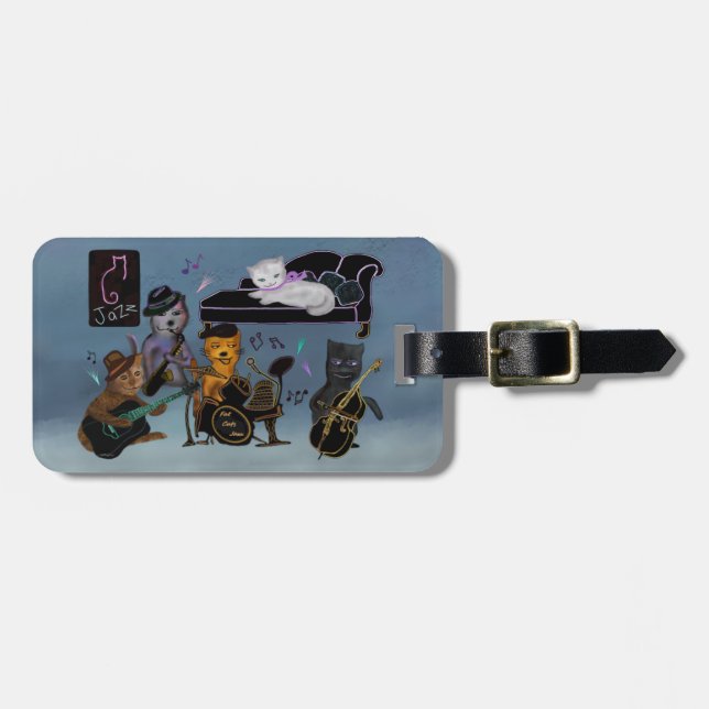 Fat Cats Jam Luggage Tag (Front Horizontal)