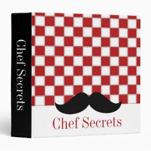 Fat Chef Moustache Recipe Binder