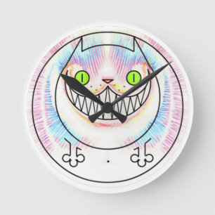 Fat Cheshire Chat Acrylique Mur Horloge