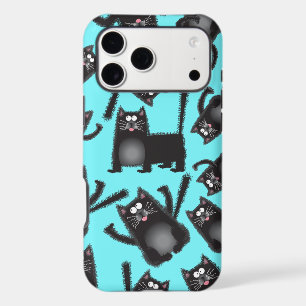 Fat chubby black cat cellphone cover case