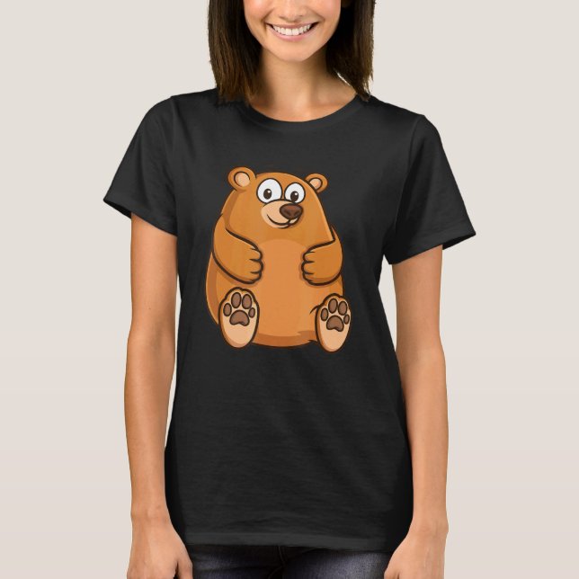 Fat Cute Chubby Bear T-Shirt (Front)