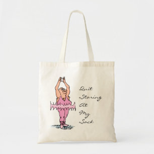 Fat Guy in Tutu Funny Ballet Sack Tote Bag