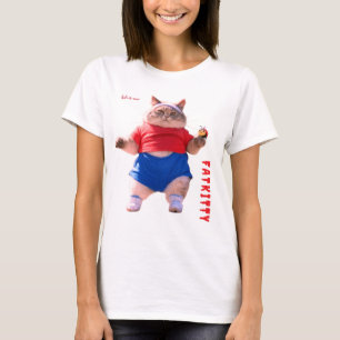 FAT KITTY STICKER T-Shirt