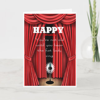 Fat lady happy birthday card