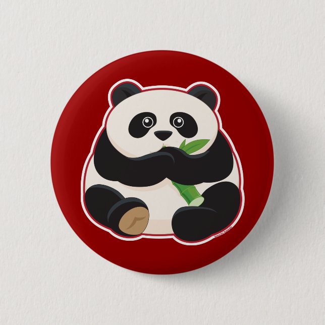 Fat Panda 2 Inch Round Button (Front)