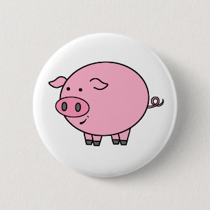 Fat Pig 2 Inch Round Button