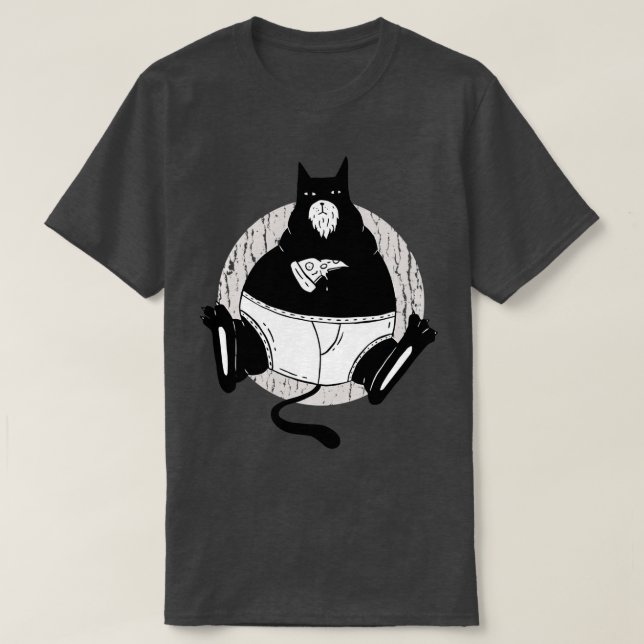 Fat pizza chat Classique TShirt (Design devant)