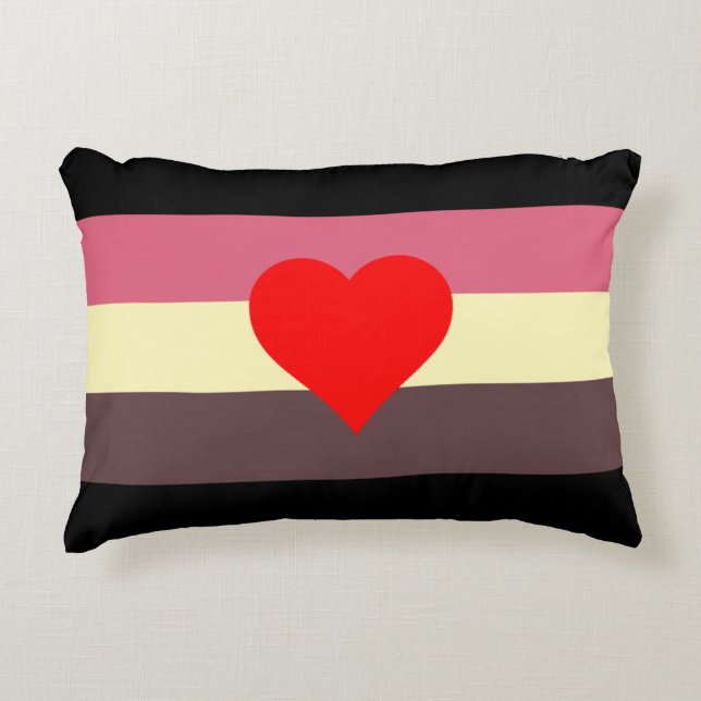 Fat Pride Flag Accent Pillow (Front)
