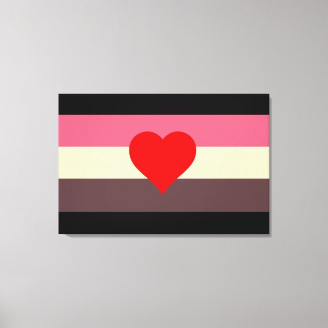 Fat Pride Flag Canvas Print (Front)