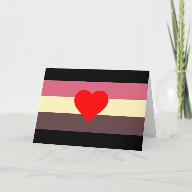 Fat Pride Flag Card (Front)