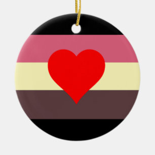 Fat Pride Flag Ceramic Ornament