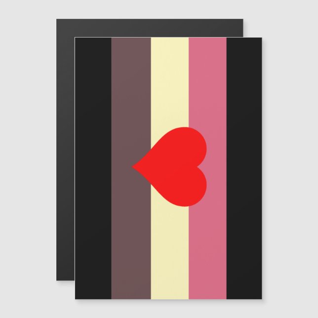 Fat Pride Flag Magnetic Invitation (Front/Back)