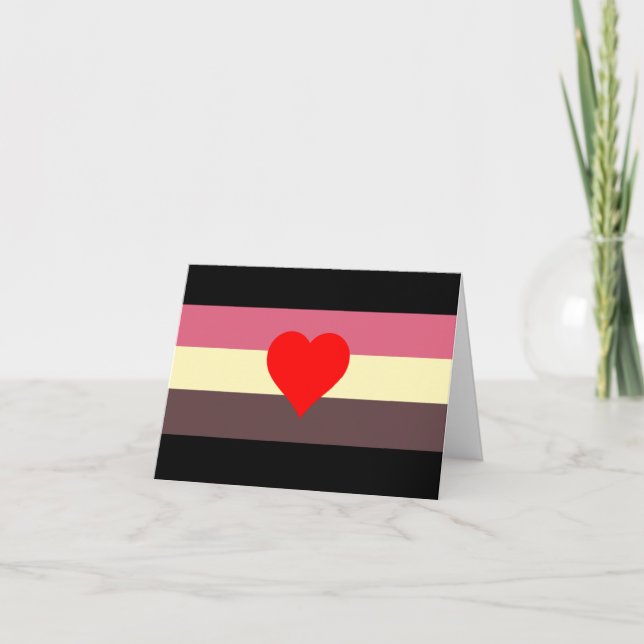 Fat Pride Flag Thank You Card (Front)