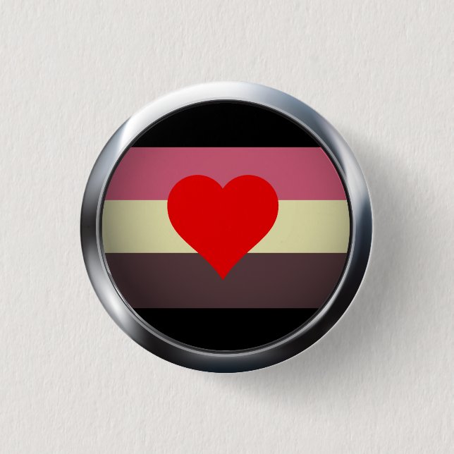 FAT PRIDE MEDALLION 1 INCH ROUND BUTTON (Front)