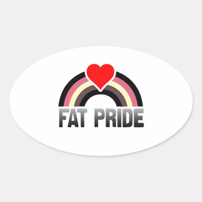 Fat Pride Oval Sticker (Front)