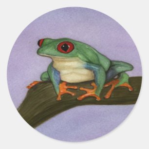 Fat Red Eyed Tree Frog Stickers