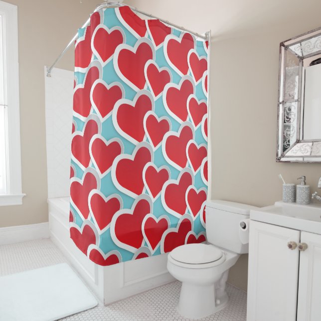 Fat Red Hearts Repeating Pattern Cute (In Situ)