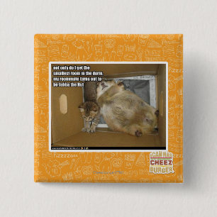 Fat roommate 2 inch square button