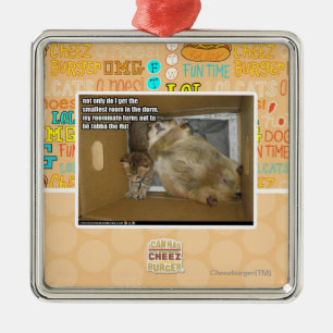 Fat roommate metal ornament