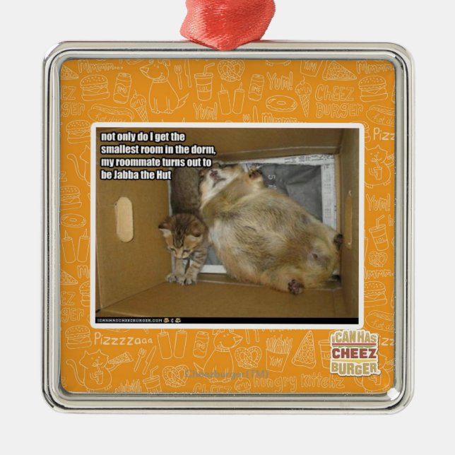 Fat roommate metal ornament (Front)
