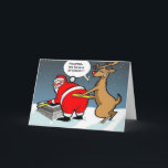Fat Santa Christmas Card<br><div class="desc">Houston we have a problem Christmas Card</div>