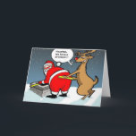 Fat Santa Christmas Card<br><div class="desc">Houston we have a problem Christmas Card</div>