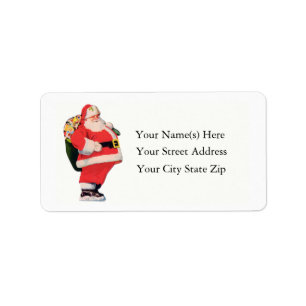 Fat Santa Vintage Address Label