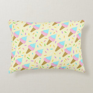 Fat-shaped with continuous pickling of ice cream accent pillow