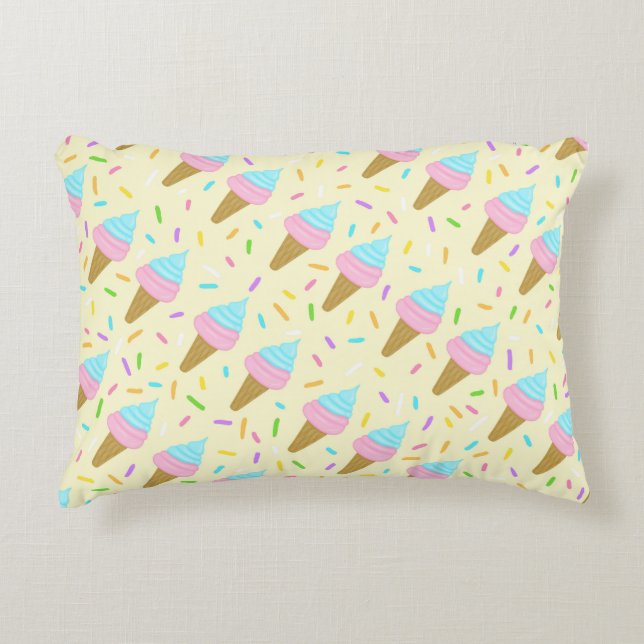 Fat-shaped with continuous pickling of ice cream accent pillow (Front)