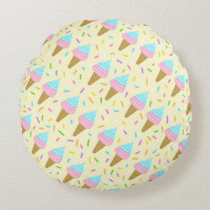 Fat-shaped with continuous pickling of ice cream round pillow