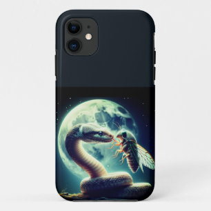 Fat Snake and Cicada Bug In the Moonlight iPhone 11 Case