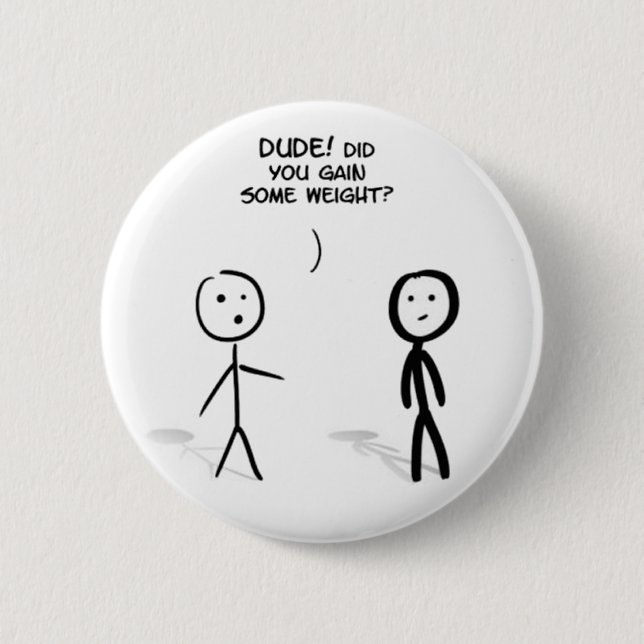 Fat stick guy 2 inch round button (Front)