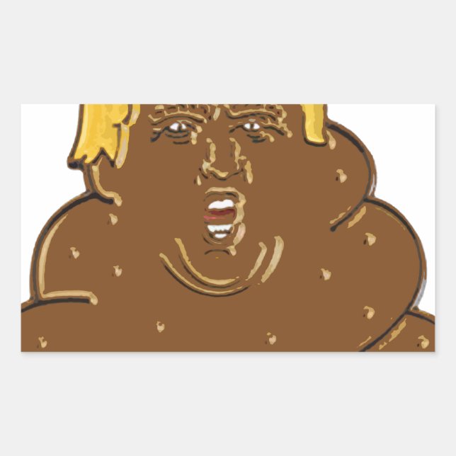 Fat Trump Emoji Poop Sticker (Front)