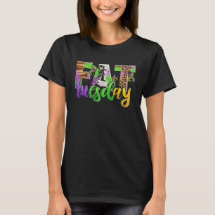Fat Tuesday Mardi Gras Leopard And Cowhide T-Shirt