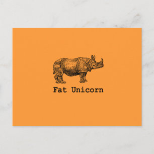Fat Unicorn Postcard