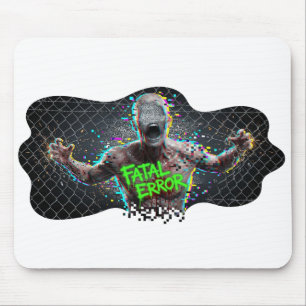 Fatal Error – Glitch Zombie Cyber Horror Mouse Pad