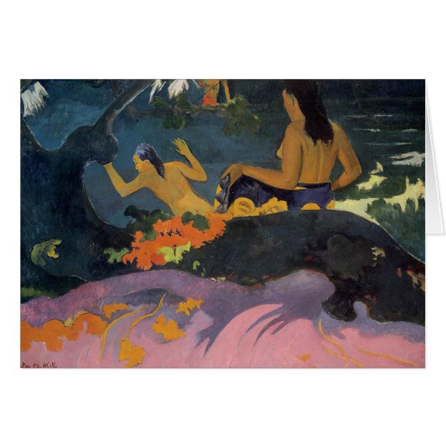 'Fatata Te Miti' - Paul Gauguin Card (Front Horizontal)