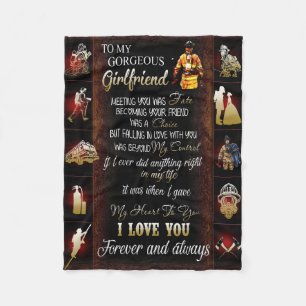 Fate Choice My Control In My Life Firefighter Fleece Blanket