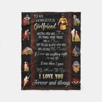 Fate Choice My Control In My Life Firefighter Fleece Blanket