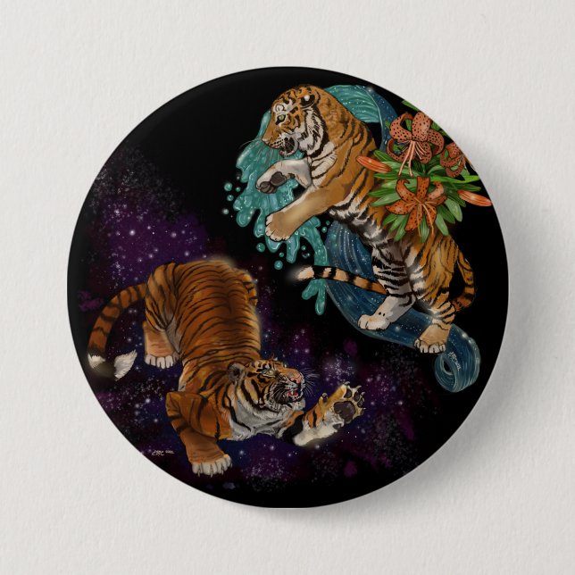 Fate in the Stars Tigers 3 Inch Round Button (Front)