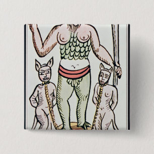 Fate, tarot card, French 2 Inch Square Button
