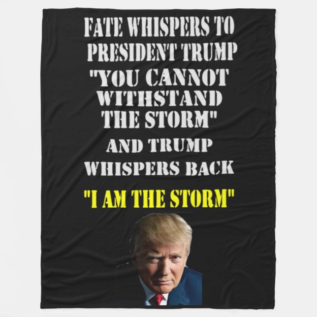 FATE WHISPERS to PRESIDENT TRUMP Fleece Blanket (Front)