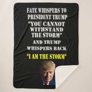FATE WHISPERS to PRESIDENT TRUMP Sherpa Blanket