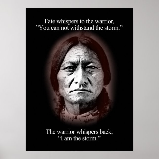 "Fate whispers to the warrior" Poster (Front)